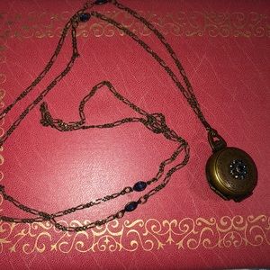 Vintage Kenny Ma bronze crystal necklace